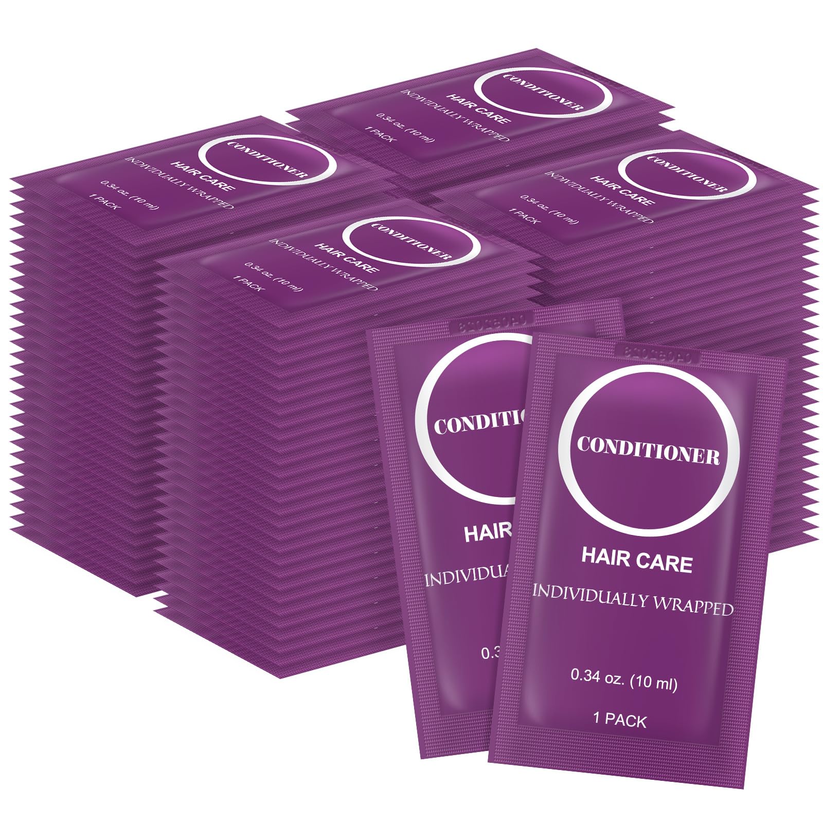 RSQAZQ Travel Size Conditioner 0.34oz — 100 Pack, Individually Wrapped for Hotels & Travel