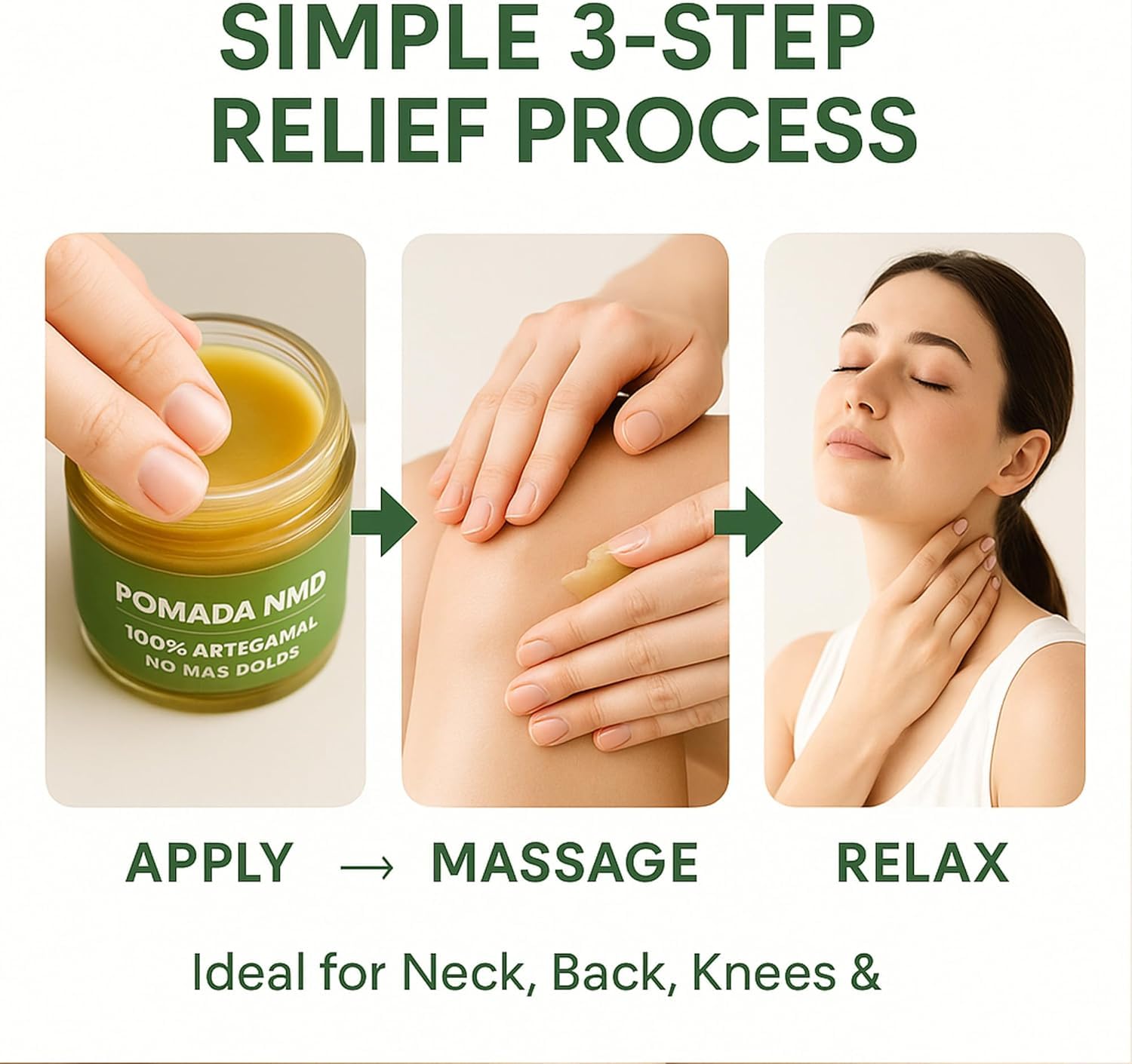 RTQSU NMD Pain Relief Ointment – Natural Herbal Muscle & Joint Cream with Arnica, Olive Oil & Beeswax (60g)