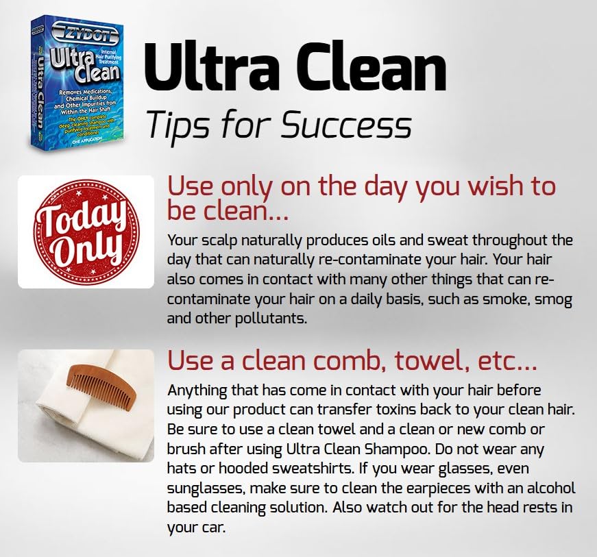 RU CLEAN Zydot Ultra Clean Detox Shampoo Kit – Hair Follicle Detox & Near-Instant Cleansing