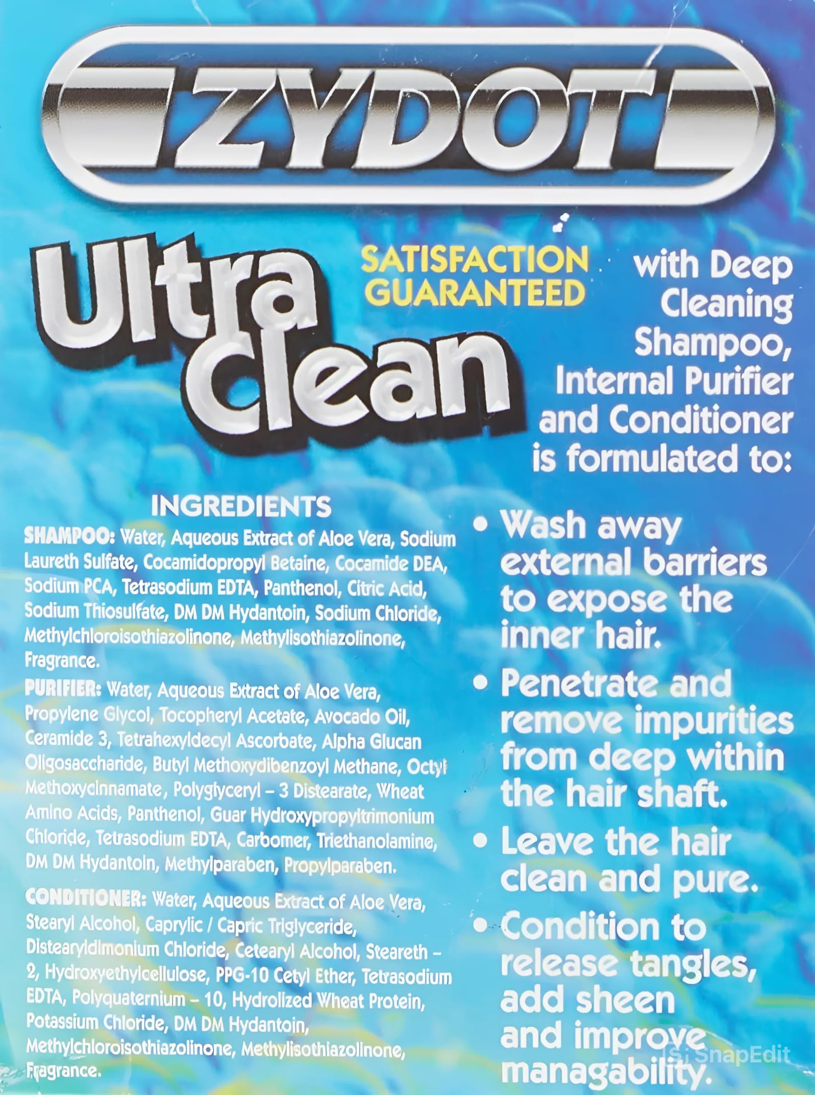 RU CLEAN Zydot Ultra Clean Detox Shampoo Kit – Hair Follicle Detox & Near-Instant Cleansing