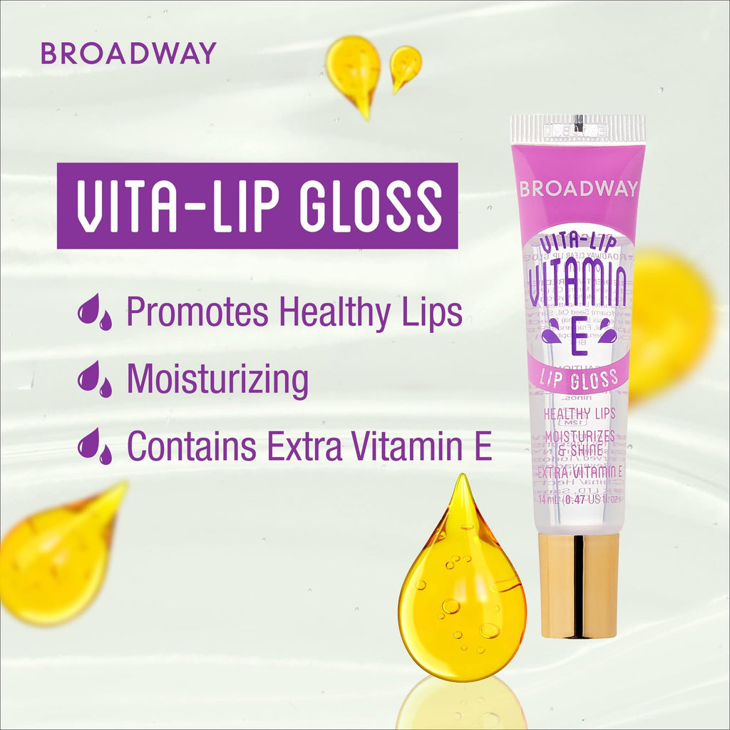Ruby Kisses Broadway Vita-Lip Clear Lip Gloss (48 Pack) – Ultra Hydrating & High Shine