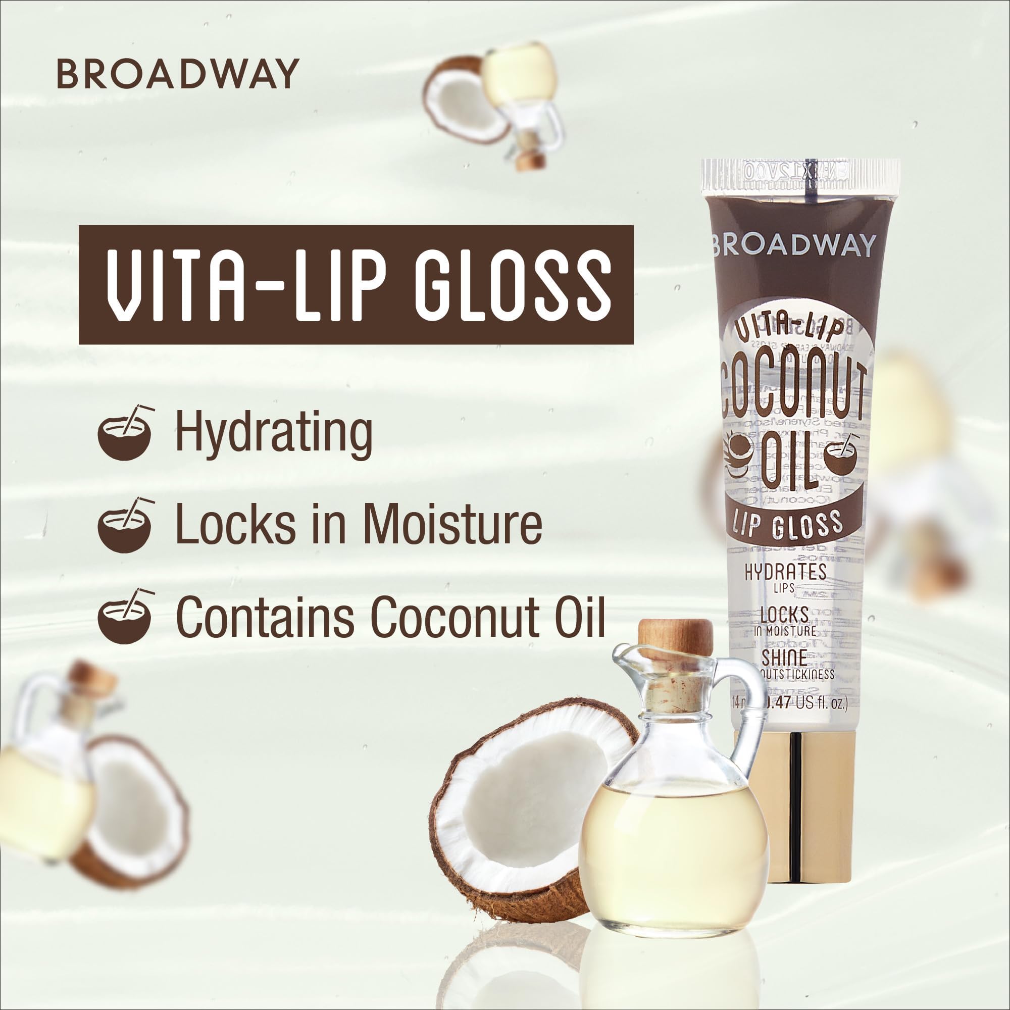 Ruby Kisses Broadway Vita-Lip Clear Lip Gloss (48 Pack) – Ultra Hydrating & High Shine