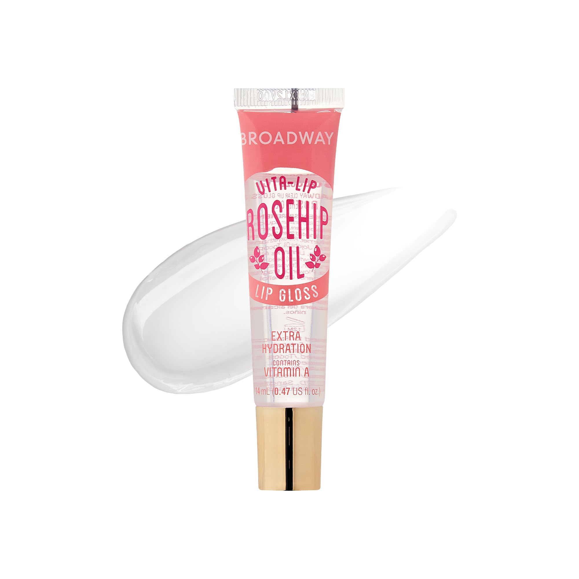 Ruby Kisses Broadway Vita-Lip Clear Lip Gloss with Rosehip Oil – Ultra-Hydrating, High-Shine (12 Pack)