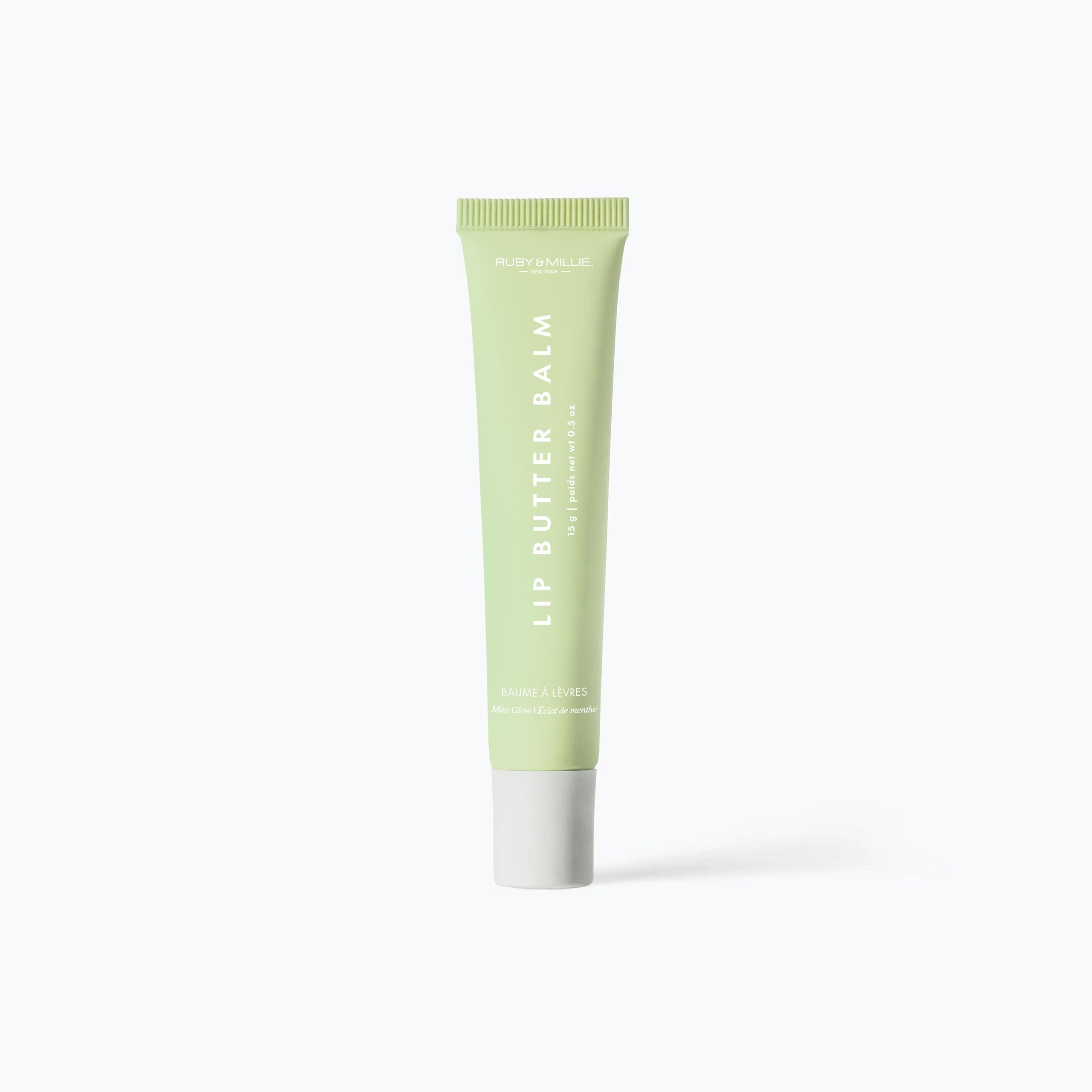 Ruby & Millie Mint Glow Tinted Lip Balm | Hydrating Vegan Lip Butter 0.5 oz