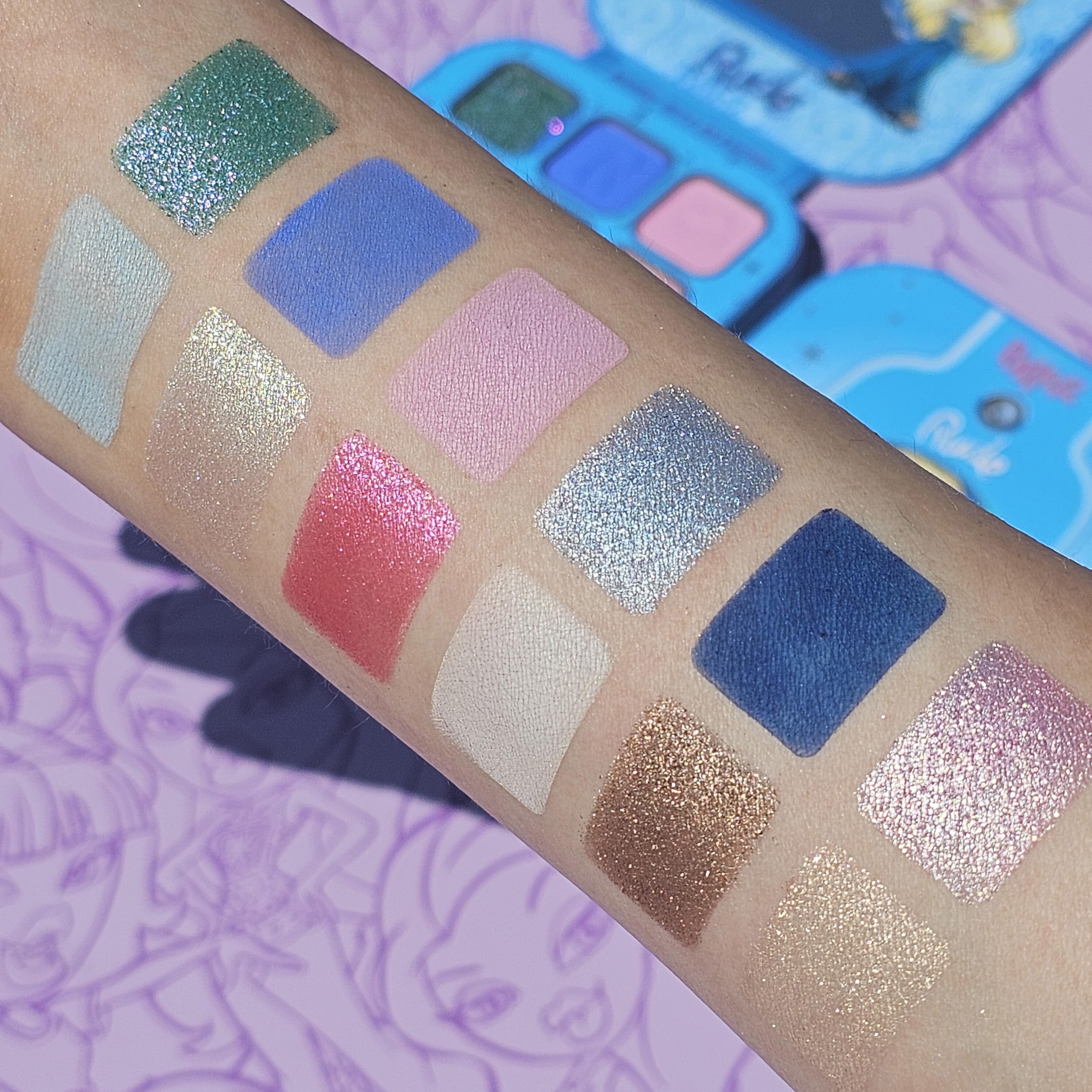 Rude Bratz Angel Eyeshadow Palette – 12 Vibrant Matte, Shimmer & Metallic Shades