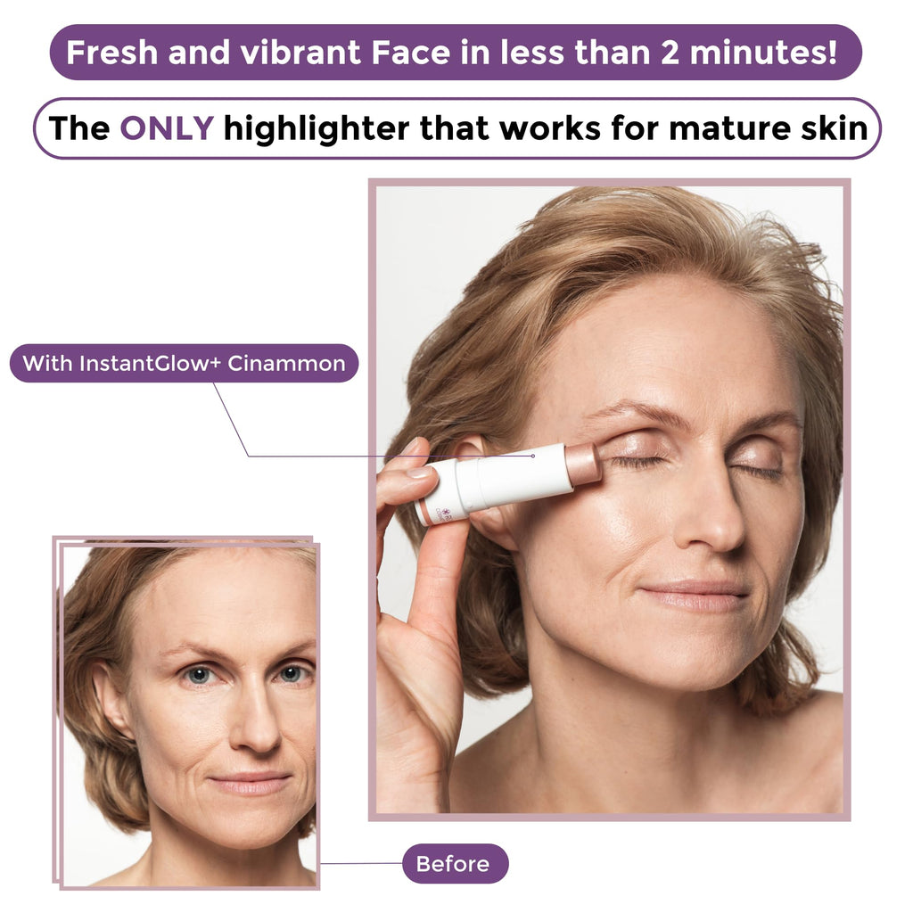 Rumi Cosmetiques InstantGlow+ 4-in-1 Highlighter Stick for Mature Skin — Radiant Glow & Nourishing Formula