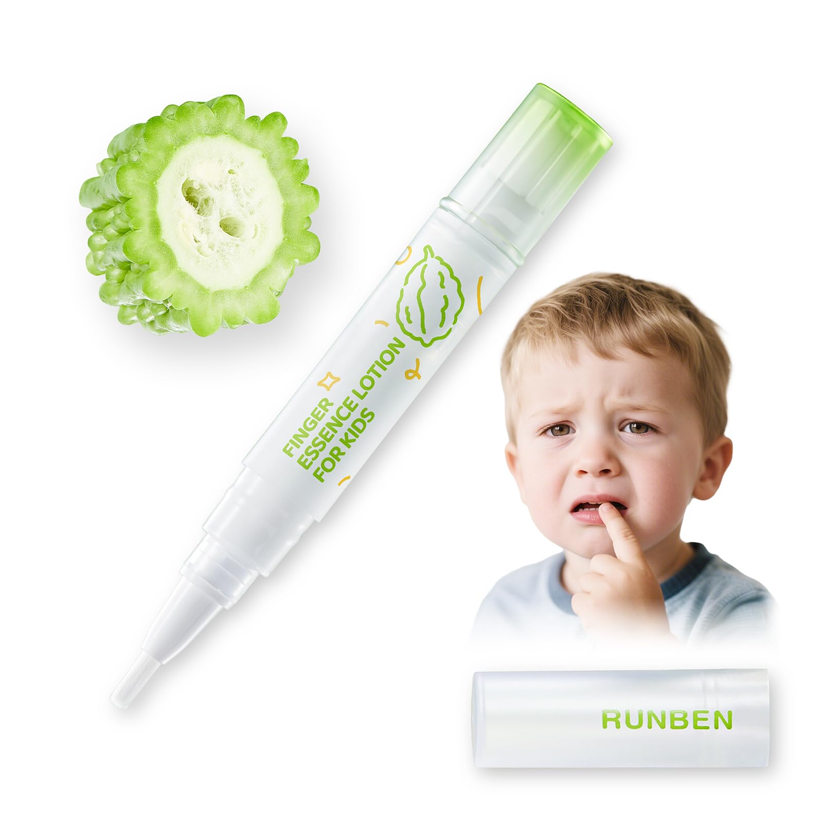 RUNBEN Stop Biting Nails for Kids – Bitter Taste Nail Care Pen, Safe & Non-Toxic for Age 0+ (0.14 oz)