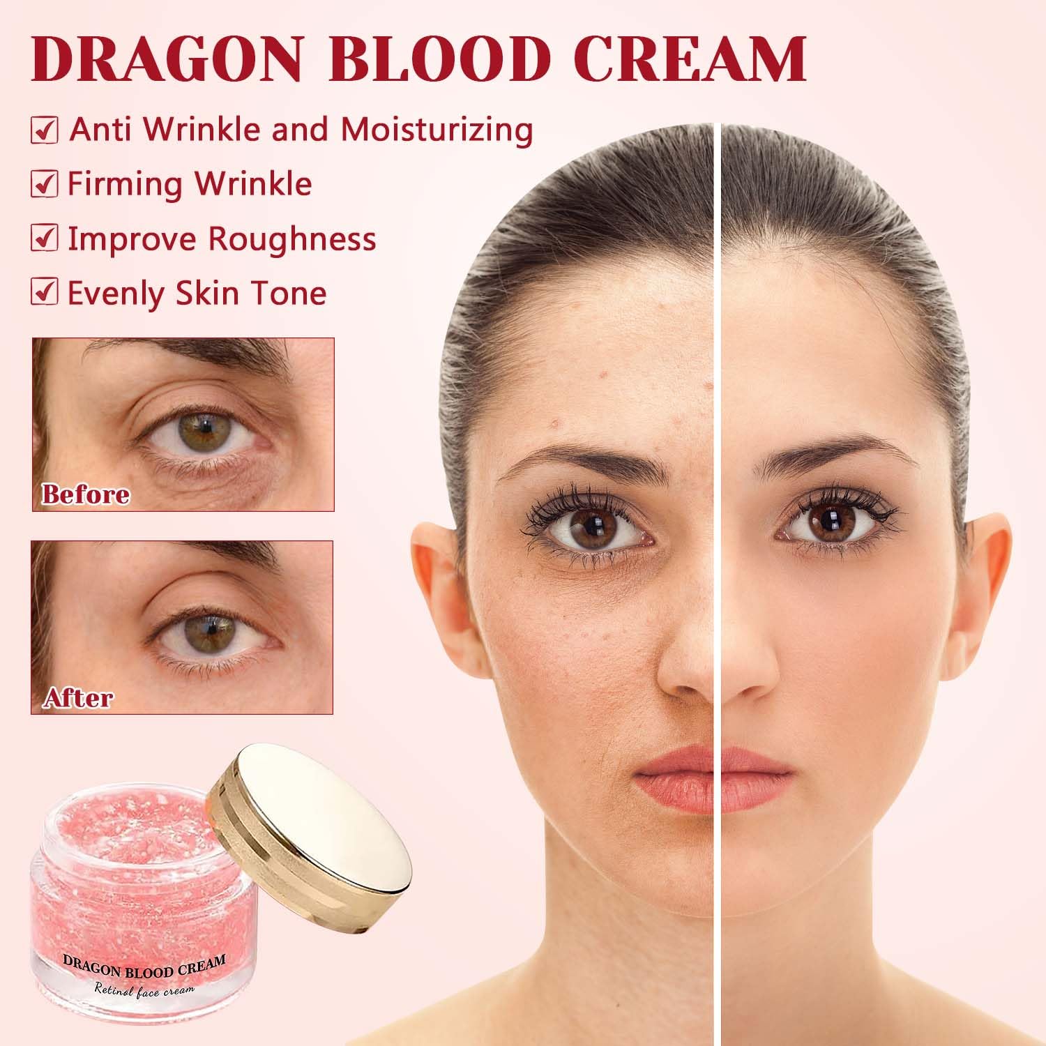 RunBuxd Dragons Blood Easy Cream – Retinol Face Cream for Firming & Nourishing (2 Pcs)