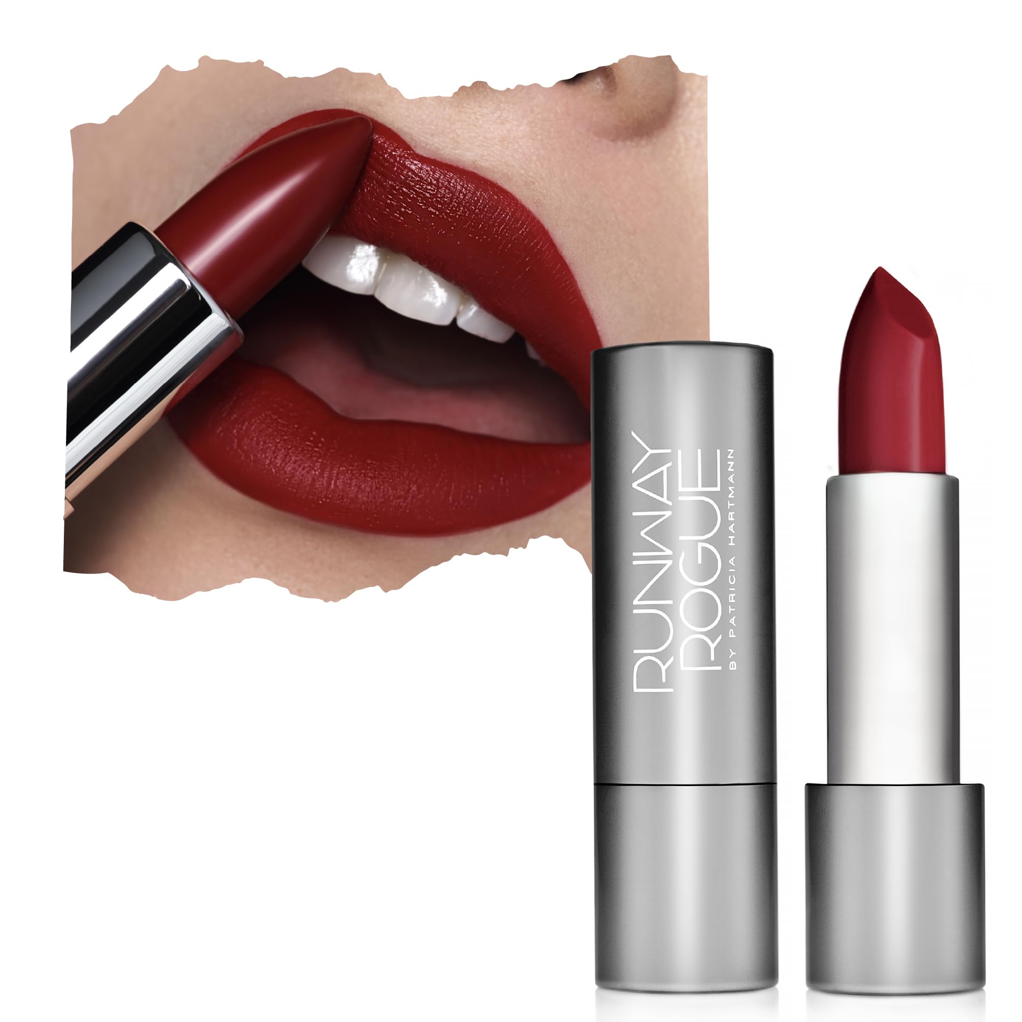Runway Rogue 90s Vibe Lipstick in Celeb – Moisturizing Matte, Rich Berry-Red