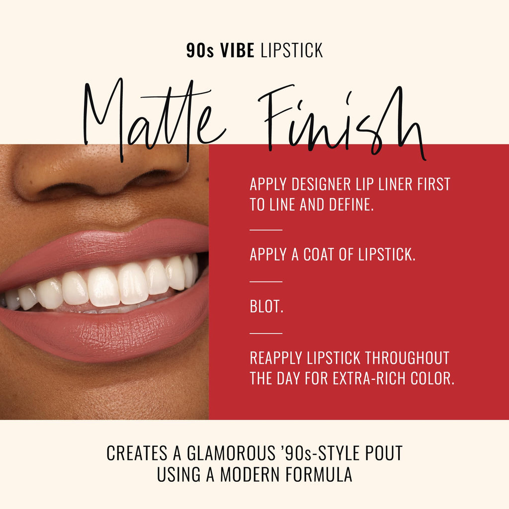 Runway Rogue 90s Vibe Lipstick – Front Row | Moisturizing Matte, Dusty Nude-Pink