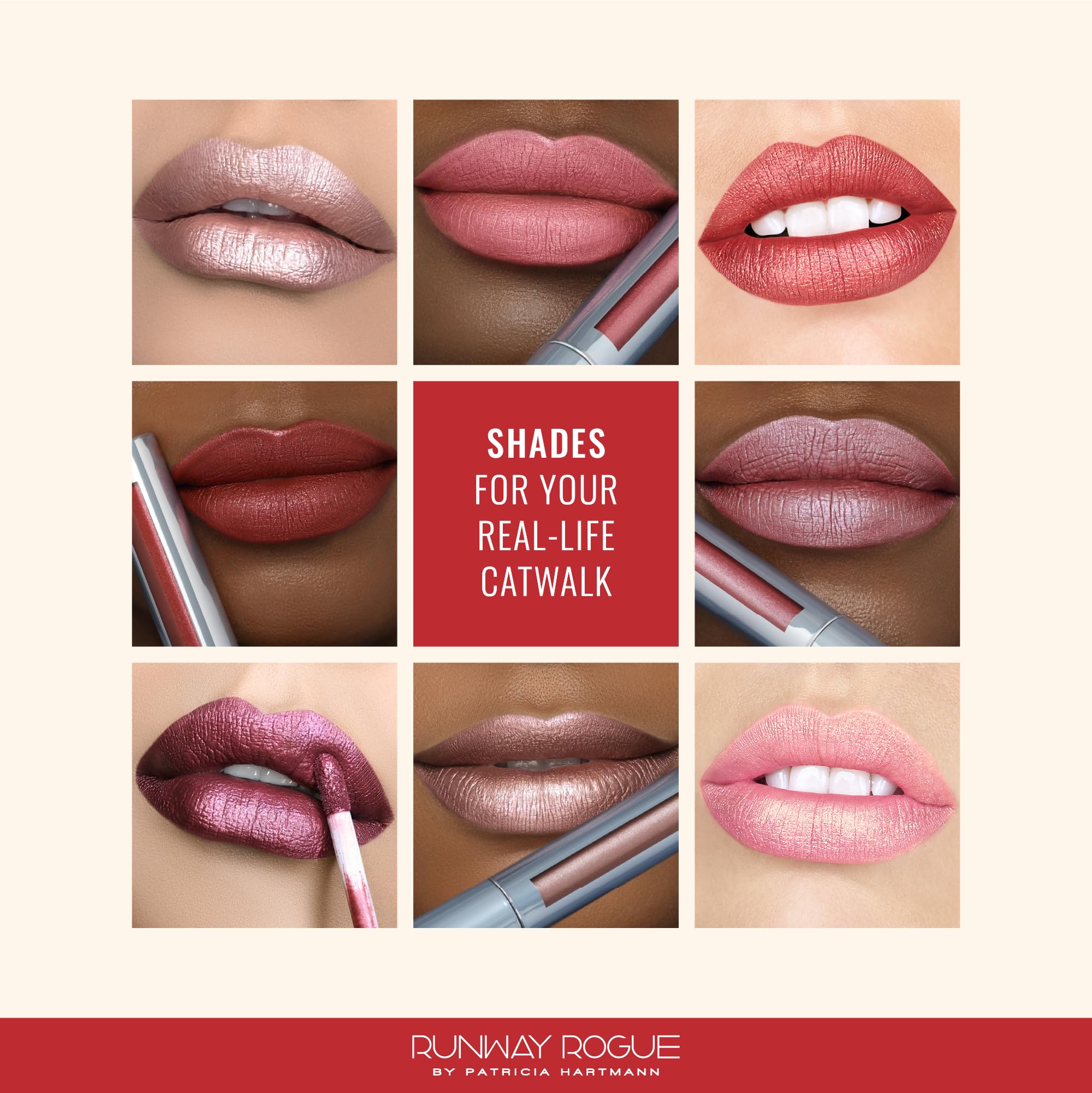 Runway Rogue Pearl Glam Long-Wear Shimmer Lipstick – Soft Light
