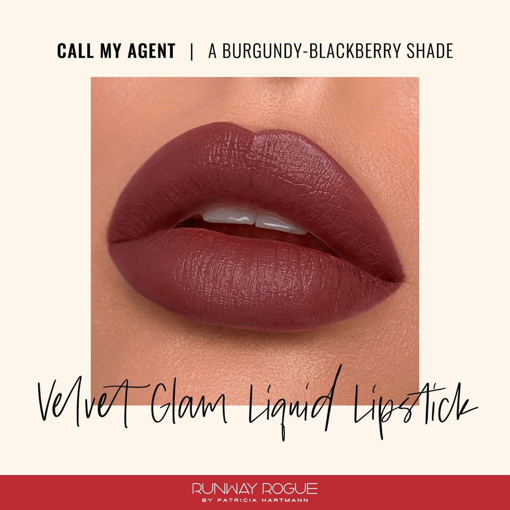 Runway Rogue Velvet Glam Liquid Lipstick – Call My Agent Burgundy Blackberry