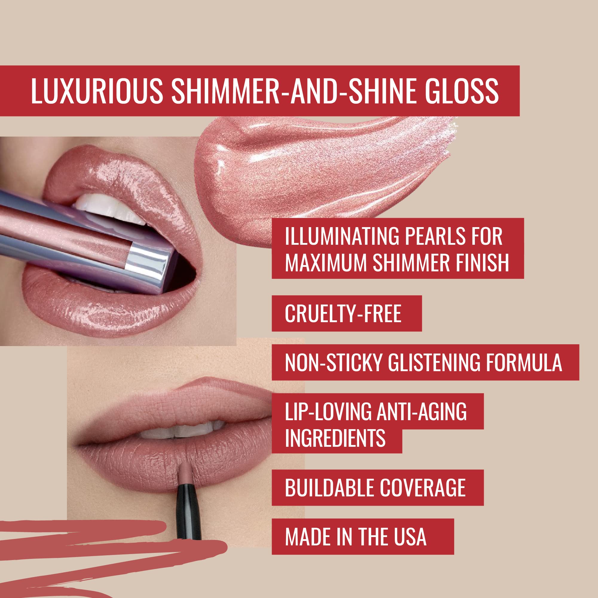 Runway Rogue LuxGloss Kit – Strike a Pose & Fashion Week Glosses + Work It Babe Lip Liner