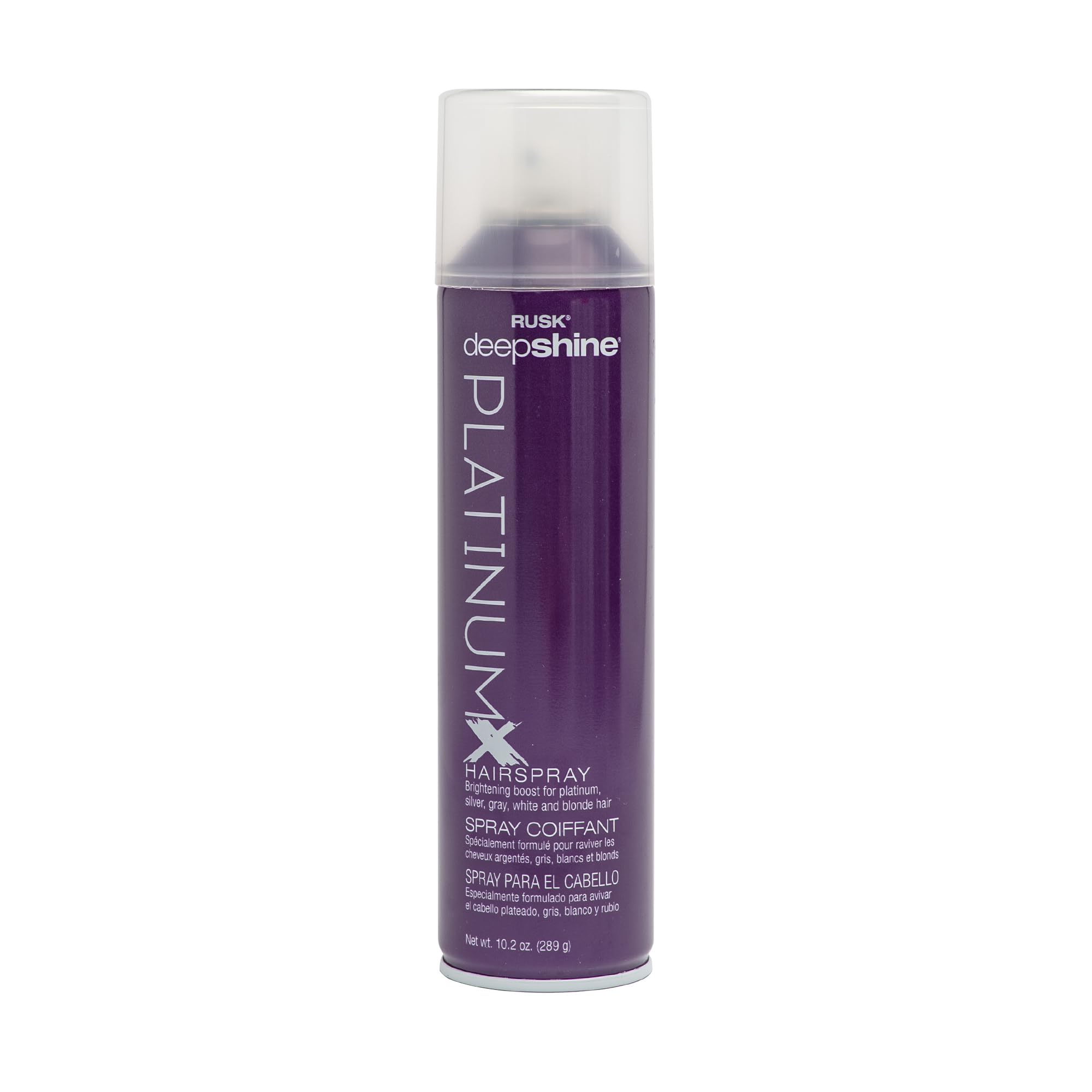 RUSK Deepshine PlatinumX Hairspray – Fast-Drying, Humidity-Resistant Finish (10.2 oz)