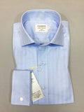 Blue Herringbone Slim Fit Shirt