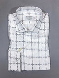White Check Arrow Print Slim Fit Shirt