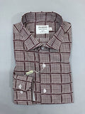 Burgundy Check Slim Fit Shirt