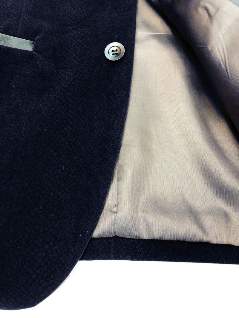 Burgundy Snakeskin Effect Velvet Dinner Jacket