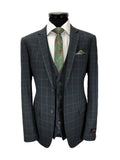 Grey & Green Check 2 Button 3-piece Suit