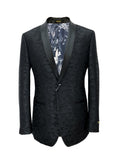 Black Jacquard Brocade Dinner Jacket