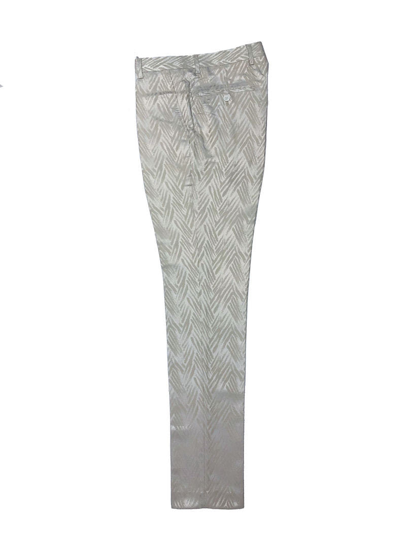 Chevron Champagne Shawl Lapel Suit