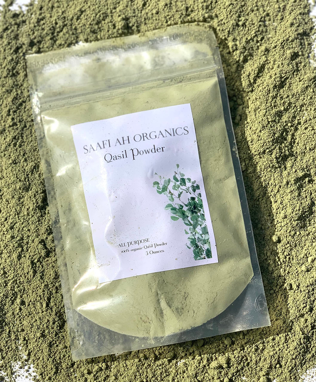 SAAFI AH ORGANICS Qasil Powder – Natural Leaf Powder for Skin & Hair (3 oz)