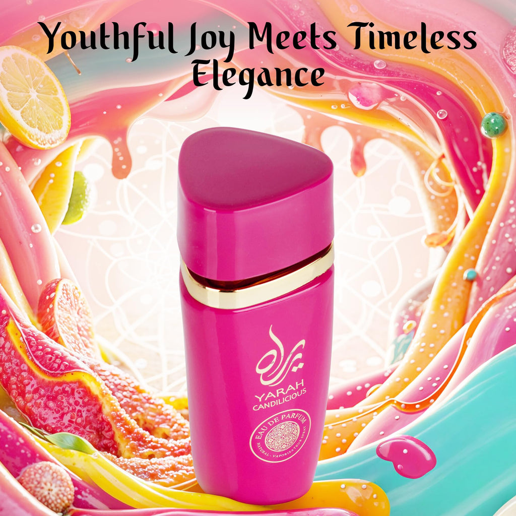 SAADAH Yarah Candilicious Eau De Parfum for Women – Fruity Floral Gourmand, Long-Lasting 4.0 Fl. Oz