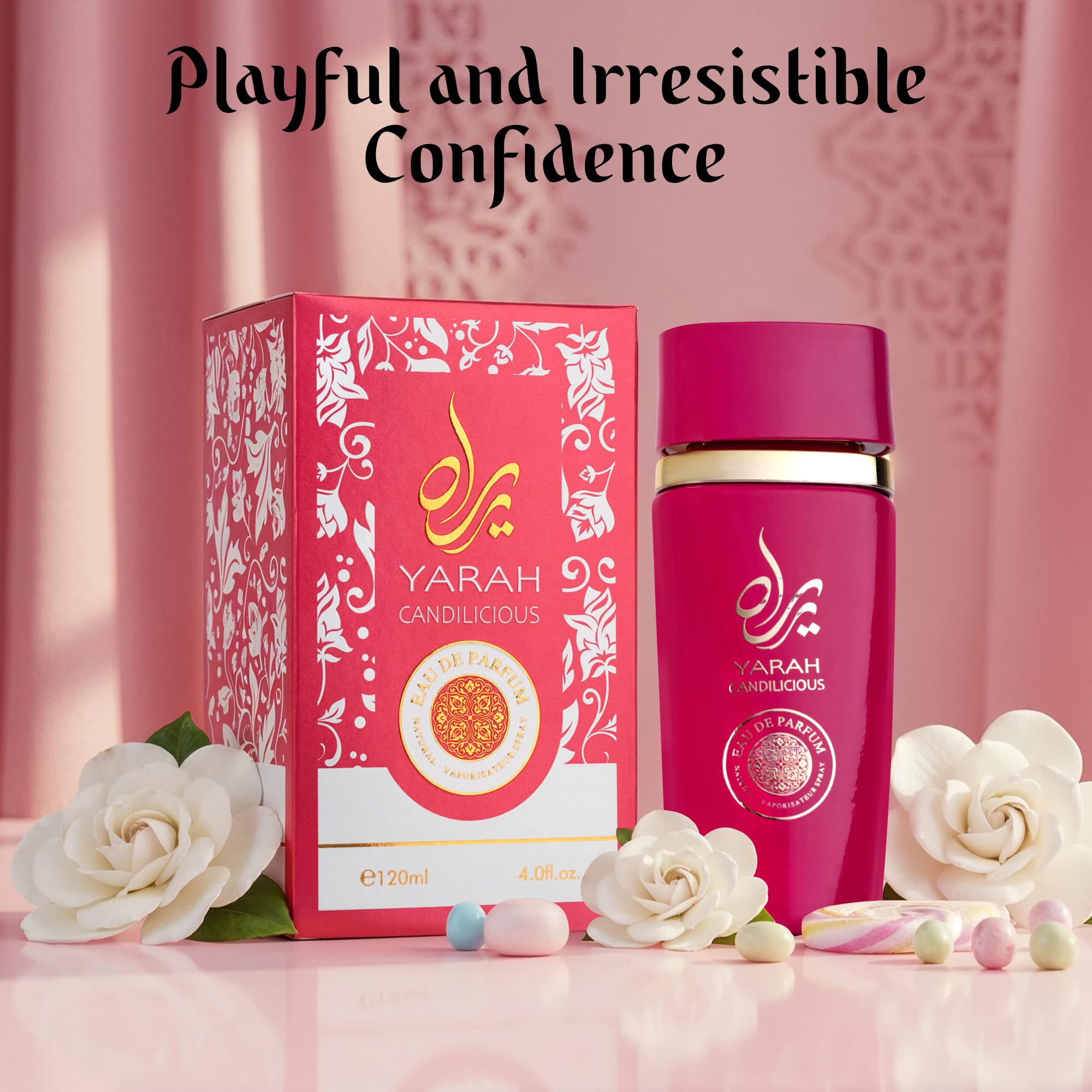 SAADAH Yarah Candilicious Eau De Parfum for Women – Fruity Floral Gourmand, Long-Lasting 4.0 Fl. Oz