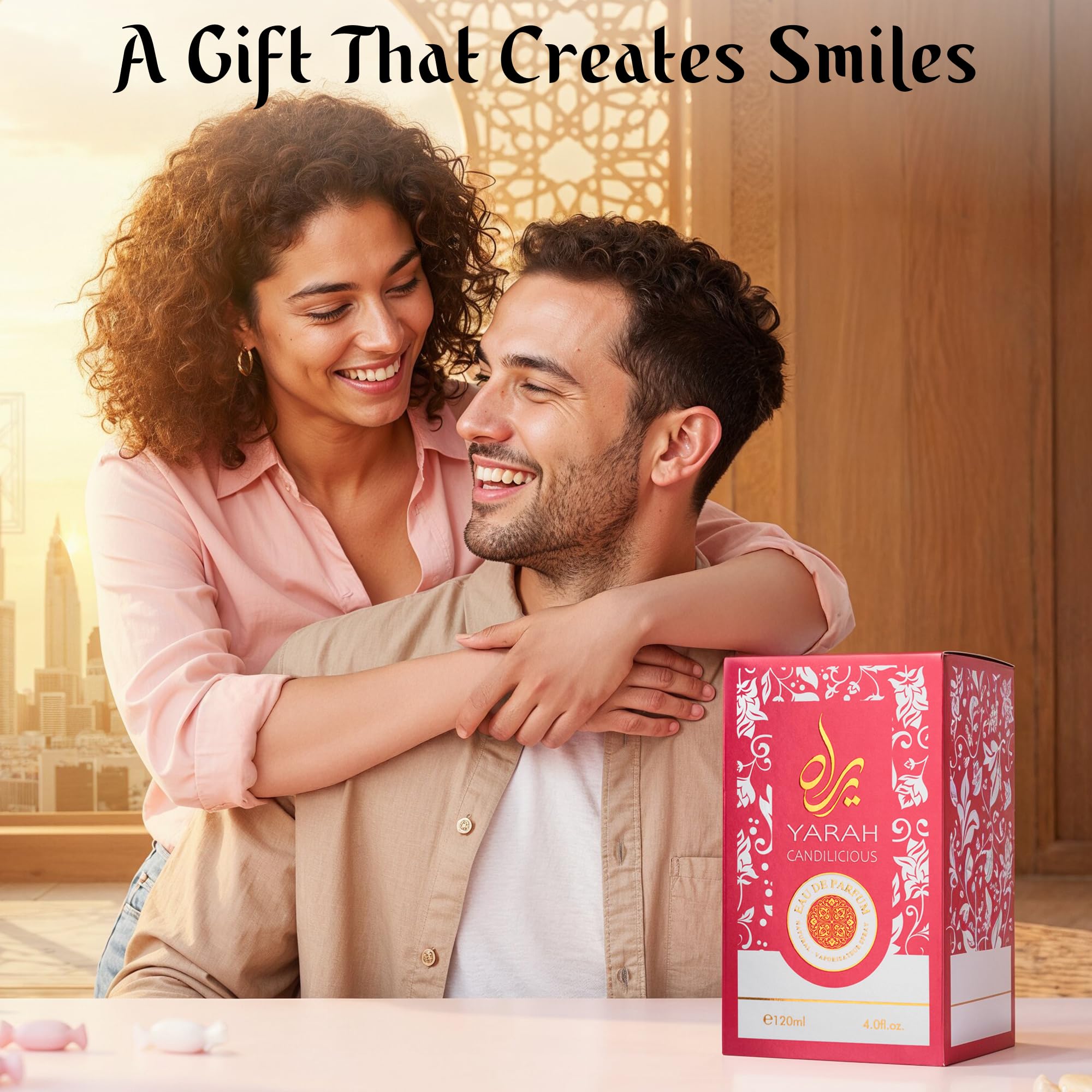 SAADAH Yarah Candilicious Eau De Parfum for Women – Fruity Floral Gourmand, Long-Lasting 4.0 Fl. Oz
