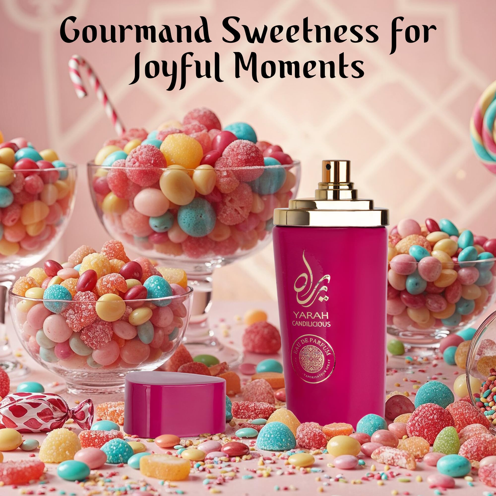 SAADAH Yarah Candilicious Eau De Parfum for Women – Fruity Floral Gourmand, Long-Lasting 4.0 Fl. Oz
