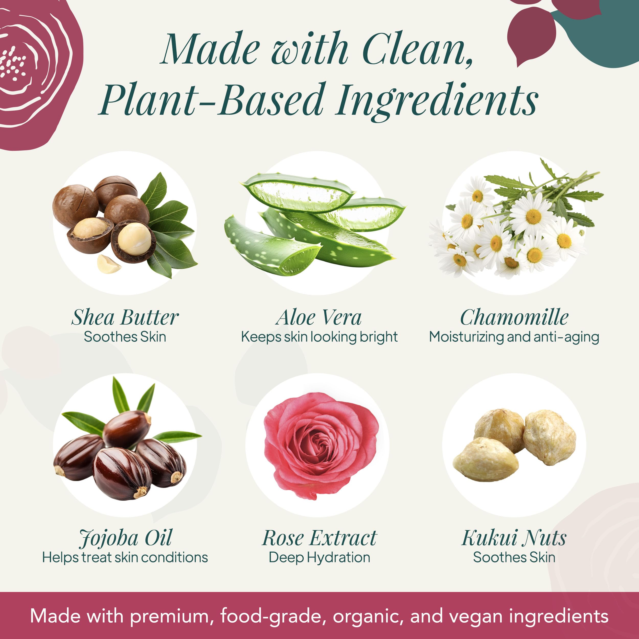 Saavy Naturals Moisturizing Body Wash for Sensitive Skin – Bulgarian Rose, Plant-Based & Paraben-Free – 8.5 fl oz, 2 Pack