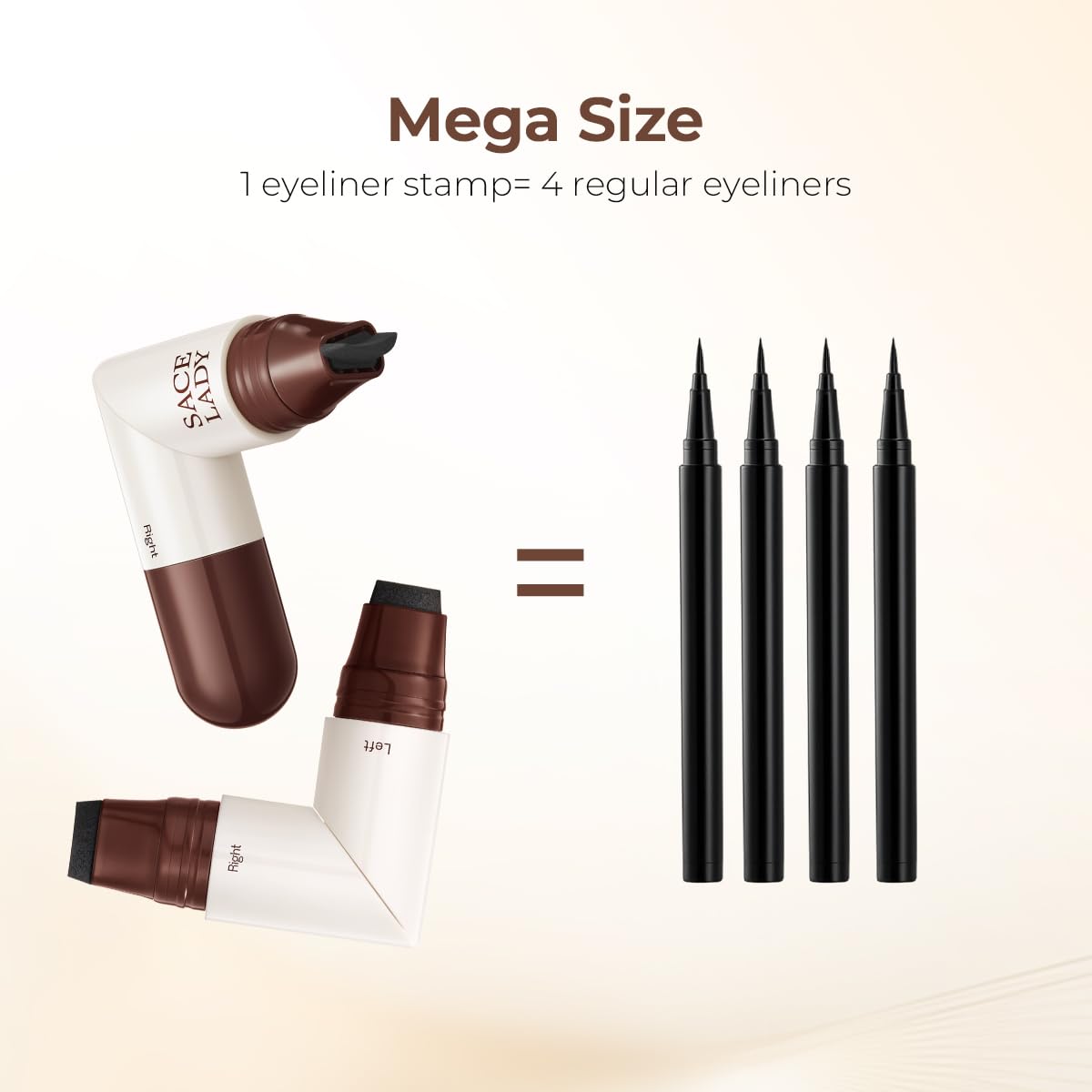 SACE LADY Dual-Ended Eyeliner Stamp – Foldable Winged Eyeliner Pen, Long-Lasting & Waterproof