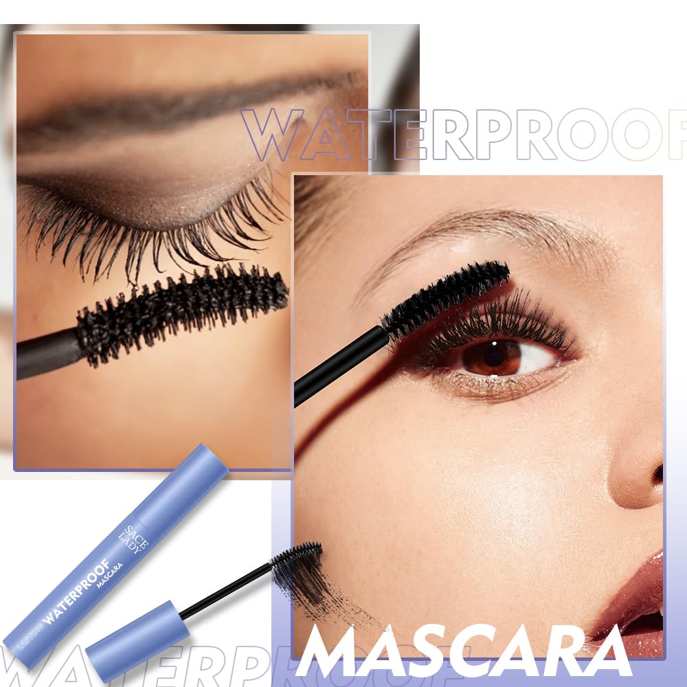 SACE LADY Black Mascara – Waterproof, Volume & Length, Smudge-Proof, Natural Look