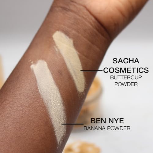 Sacha BUTTERCUP Setting Powder – No Ashy Flashback, Blurs Fine Lines & Pores | Medium–Dark Skin | 1.75 oz