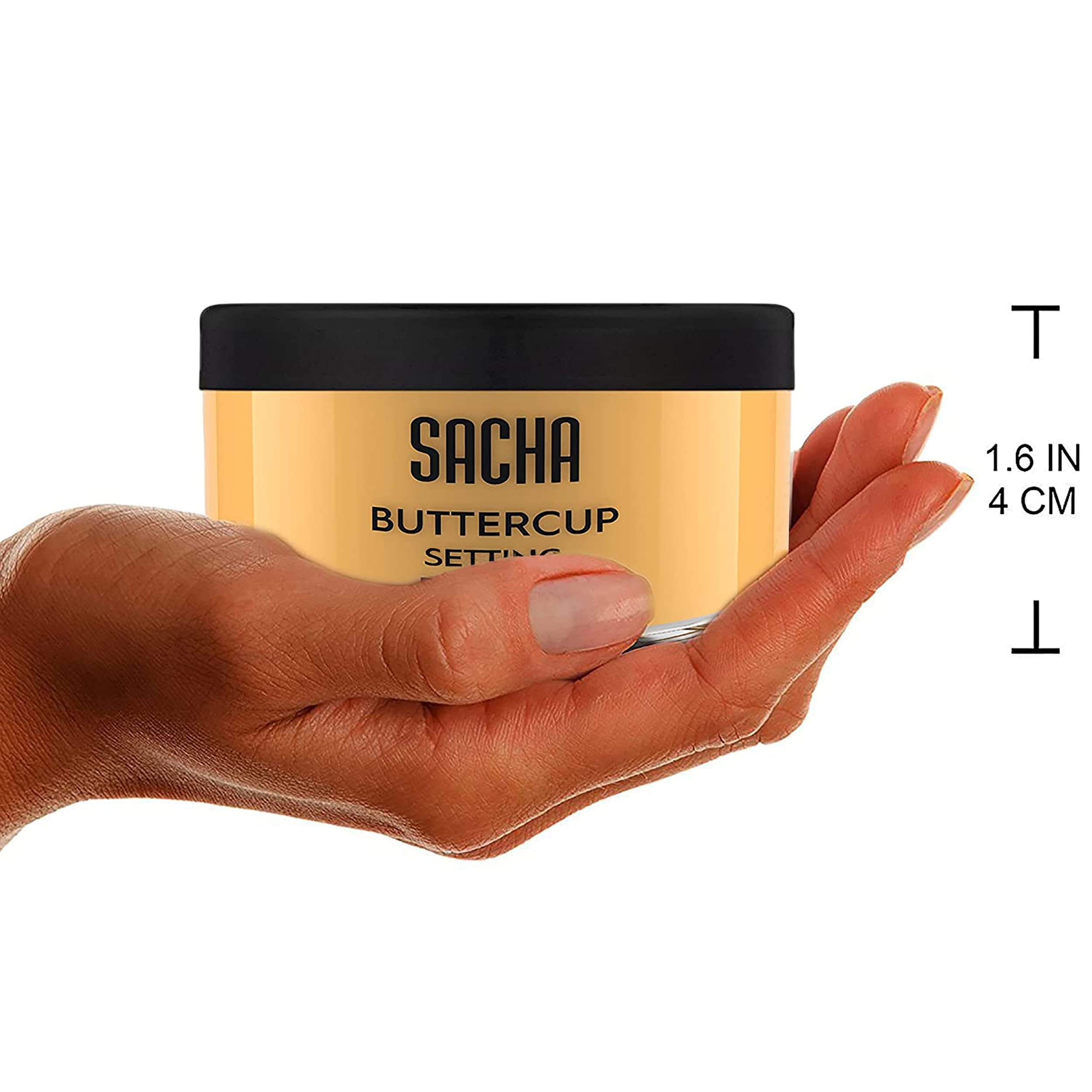Sacha BUTTERCUP Setting Powder – No Ashy Flashback, Blurs Fine Lines & Pores | Medium–Dark Skin | 1.75 oz