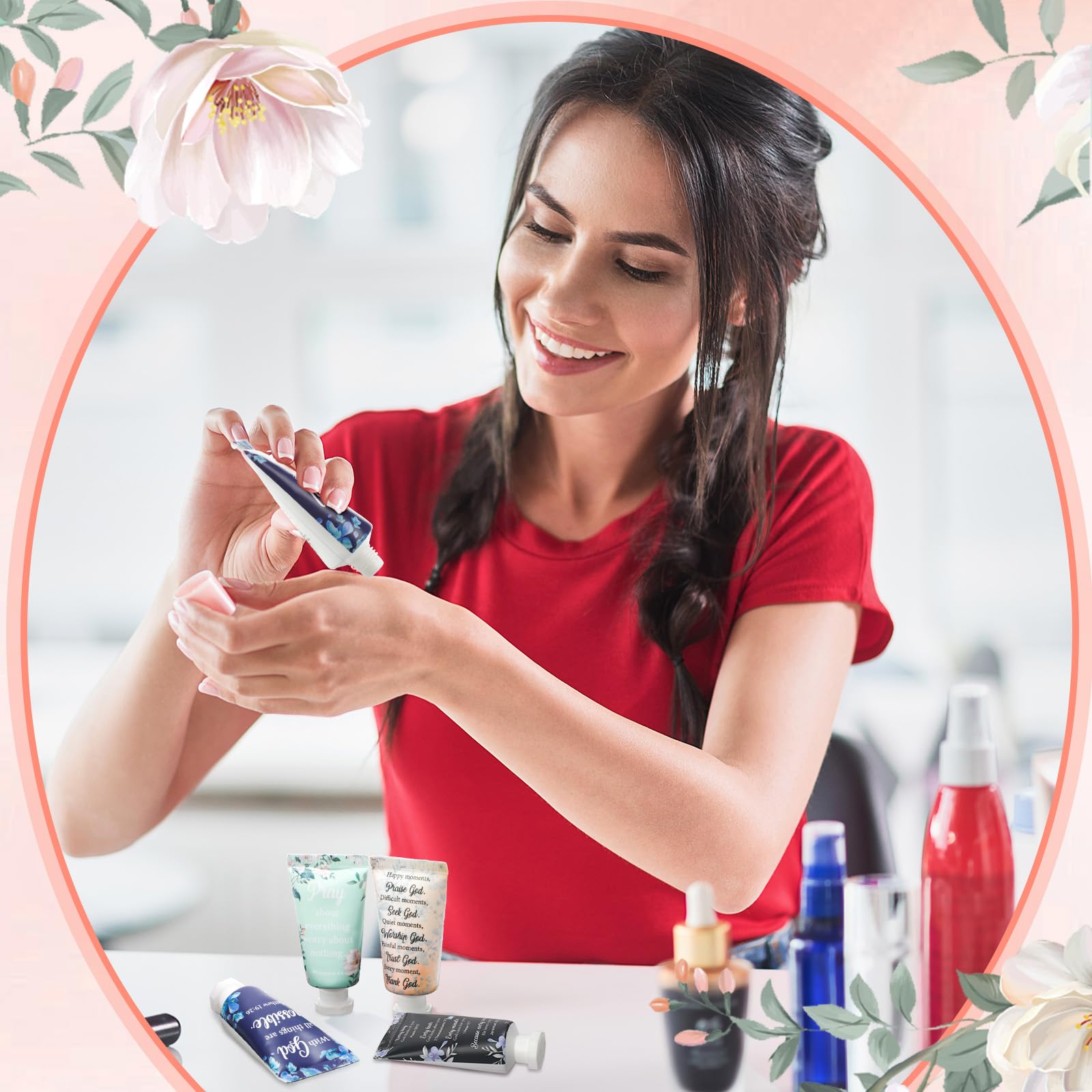 Sacubee 72-Piece Christian Hand Cream Bulk Gift Set for Women | 3 Fragrances