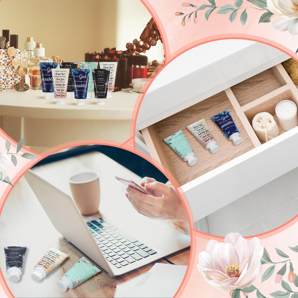 Sacubee 72-Piece Christian Hand Cream Bulk Gift Set for Women | 3 Fragrances