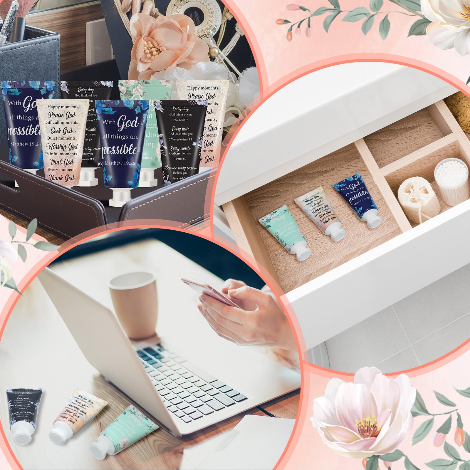 Sacubee 36-Piece Christian Hand Cream Bulk Gift Set – Bible Verse Lotion for Women