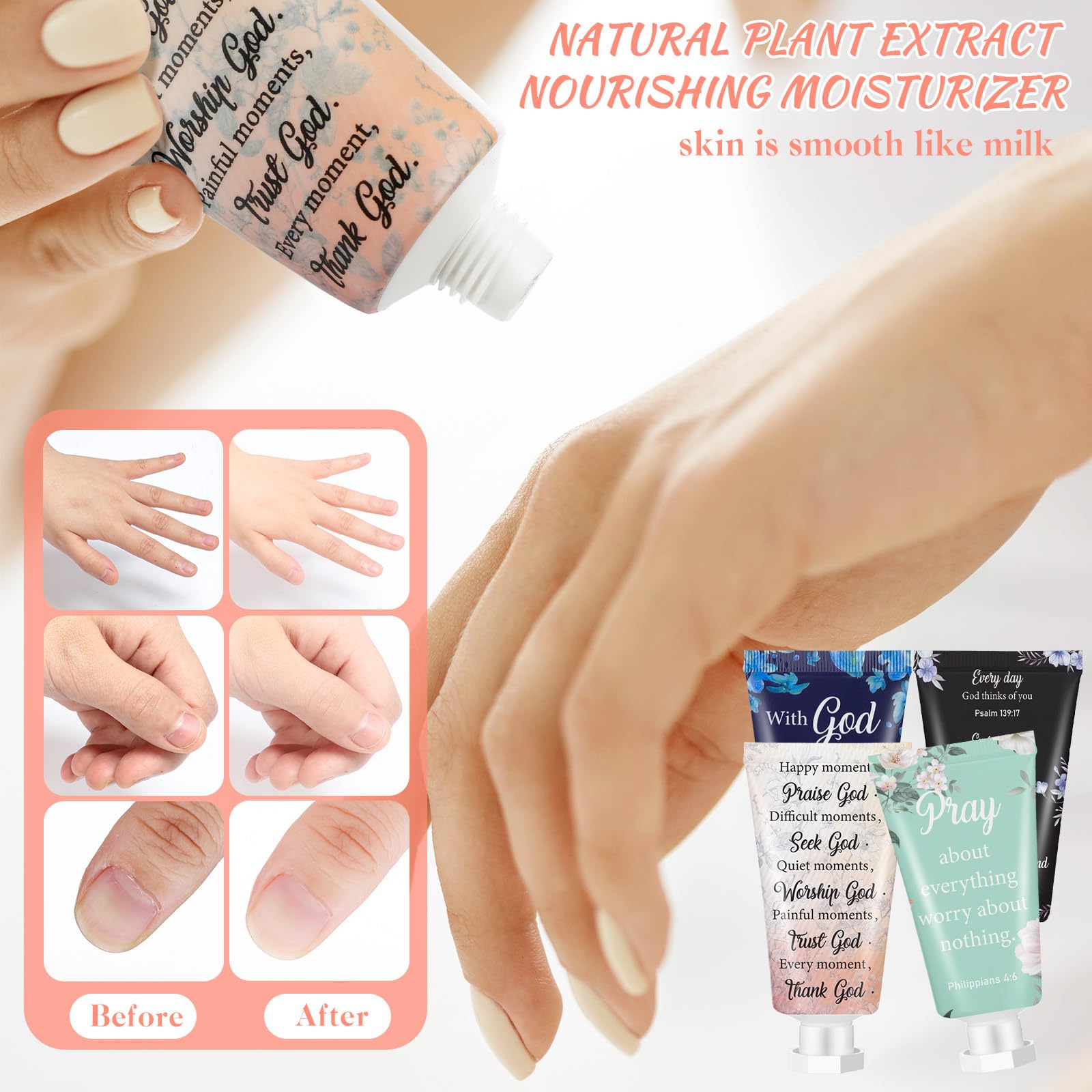 Sacubee 72-Piece Christian Hand Cream Bulk Gift Set for Women | 3 Fragrances