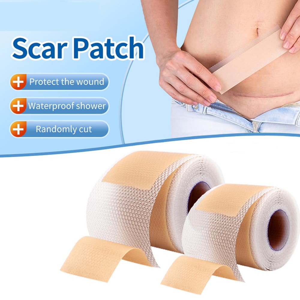 Safirst Medical Grade Silicone Scar Sheets – 1.6 x 157 in Roll for Keloid, C-Section & Burn Scars