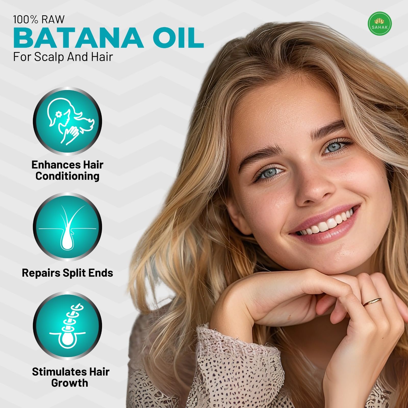 SAHAK Raw Batana Oil for Hair Growth – Honduras Sourced, 4.23 fl oz, 100% Pure