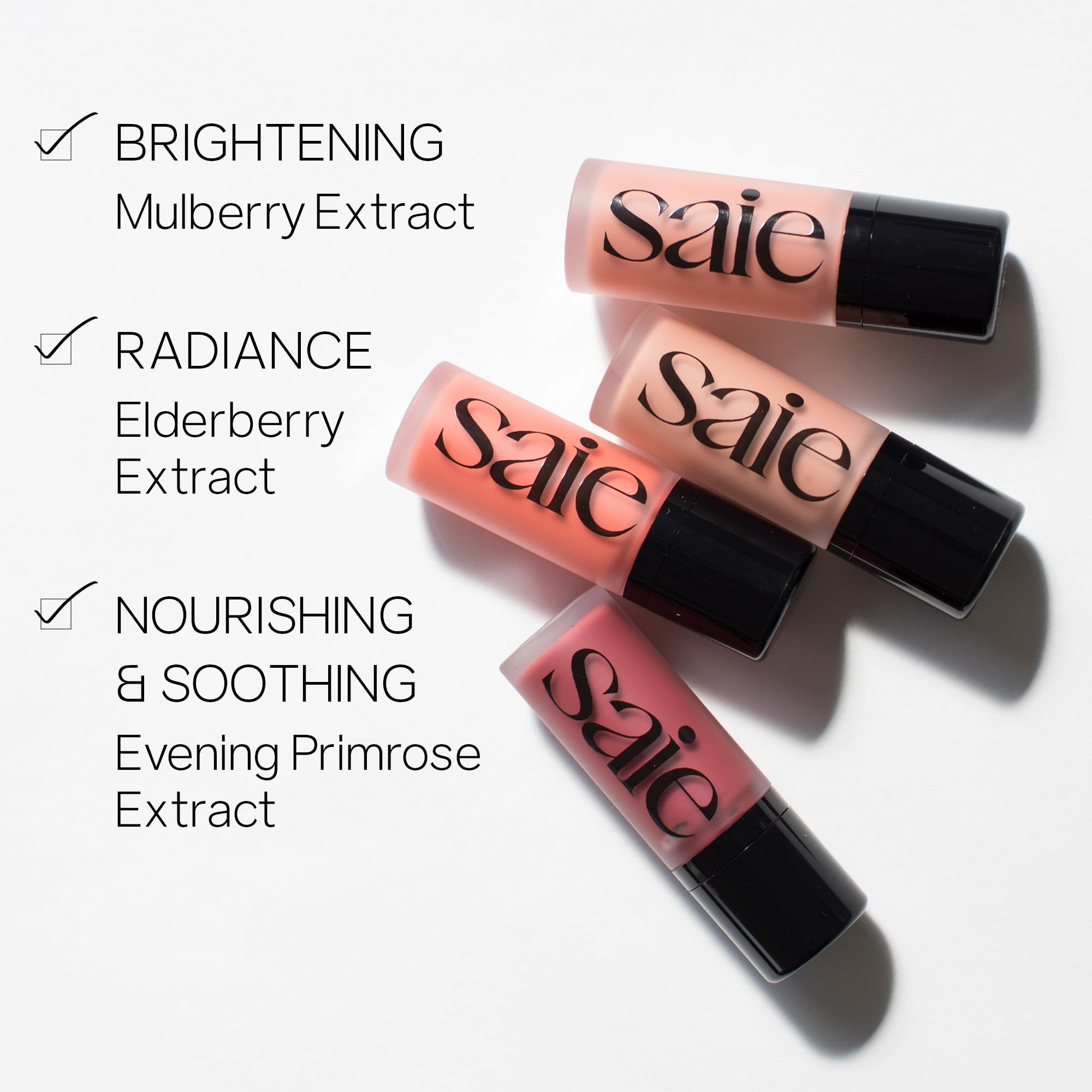Saie Dew Liquid Blush for Cheeks - Hydrating Buildable Cream Blush Stick | Natural Glow
