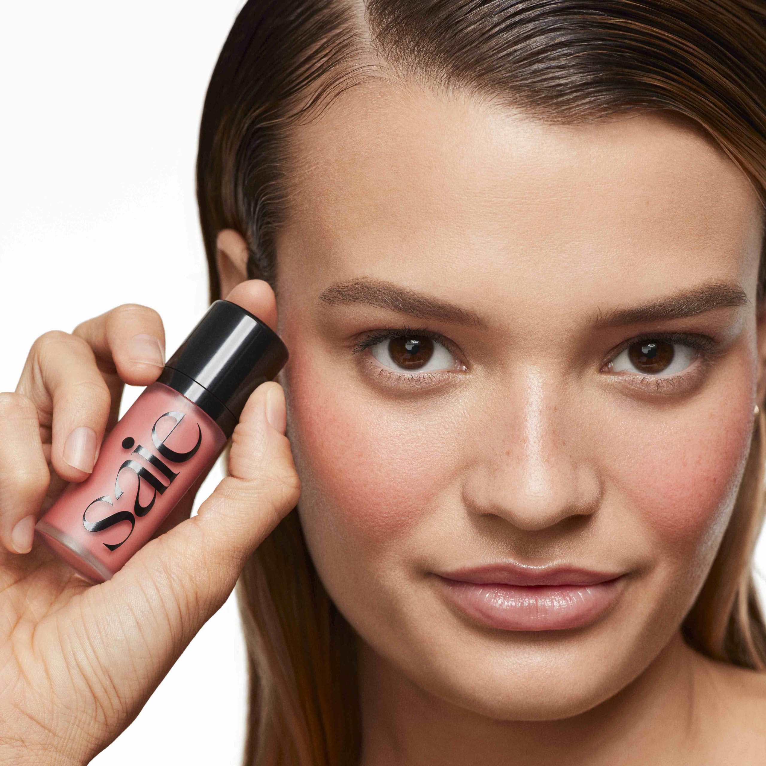 Saie Dew Liquid Blush for Cheeks in Sweetie - Hydrating, Buildable Glow Cream Blush