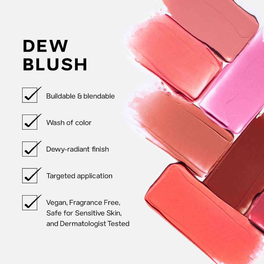 Saie Dew Liquid Blush Trio – Hydrating Cream Blush Set (3 Mini Shades: Baby, Sweetie, Spicy)