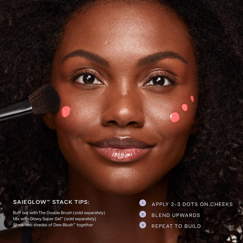 Saie Dew Liquid Blush Trio – Hydrating Cream Blush Set (3 Mini Shades: Baby, Sweetie, Spicy)