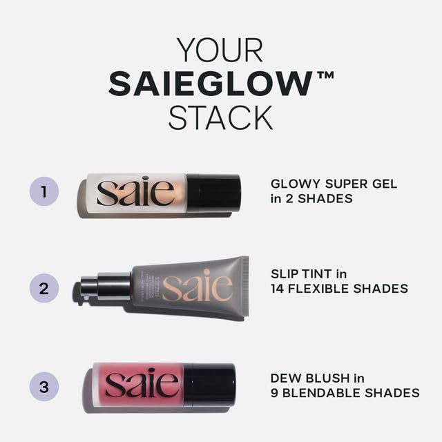 Saie Dew Liquid Blush for Cheeks - Hydrating Buildable Cream Blush Stick | Natural Glow