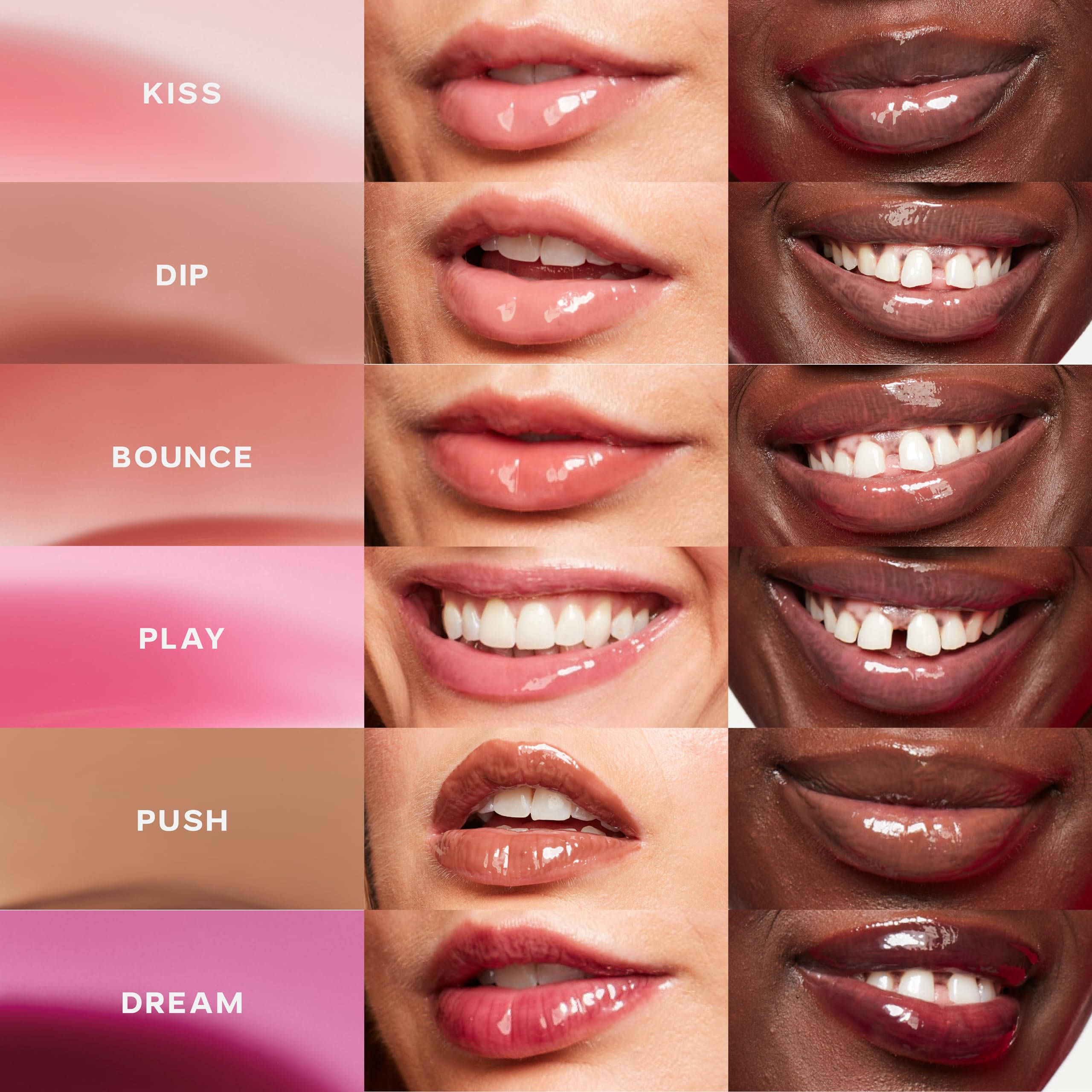 Saie GlossyBounce Lip Gloss-Oil Hybrid – Hydrating, Non-Sticky Shine