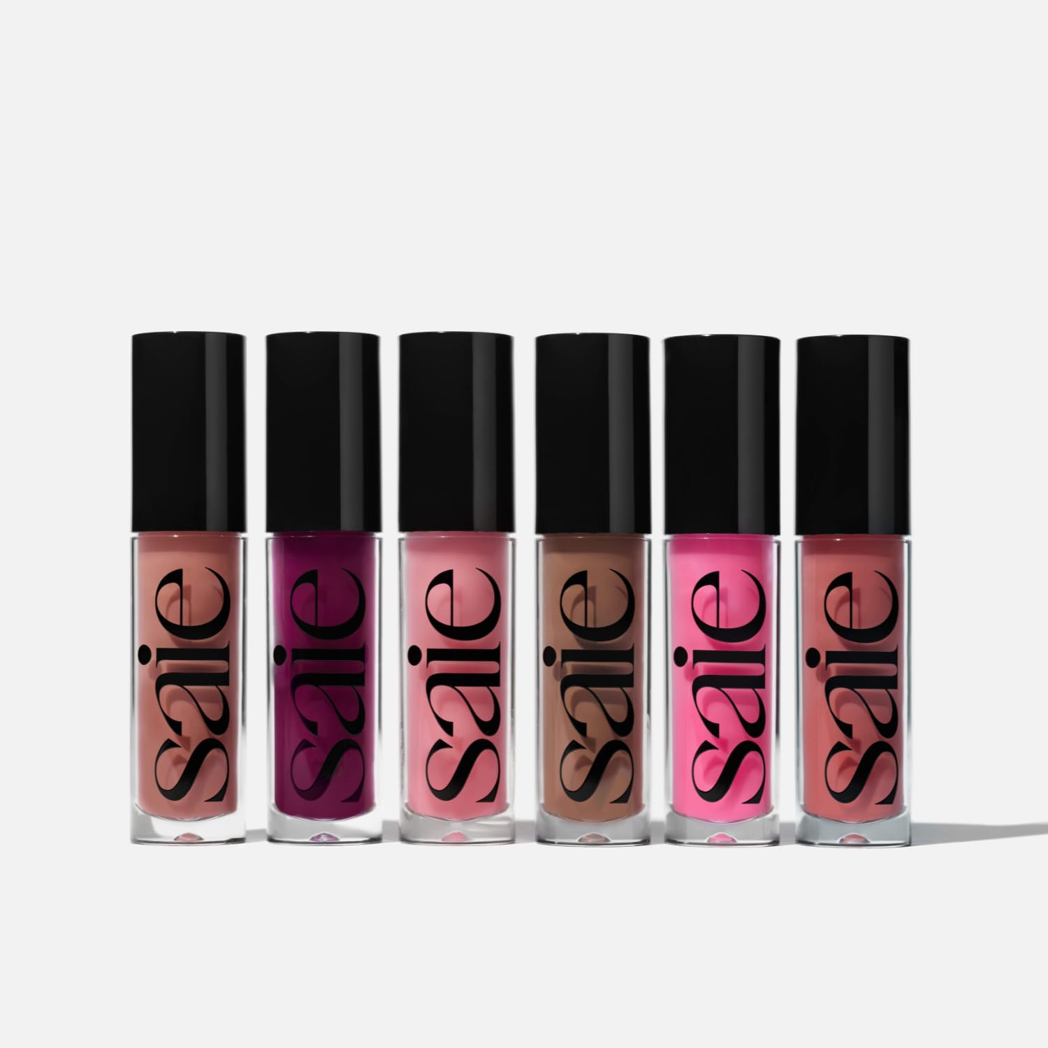 Saie Glossybounce: Hydrating Lip Gloss & Lip Oil Hybrid with Hyaluronic Acid & Jojoba – Non-Sticky, Ultra-Shiny (.17 oz)