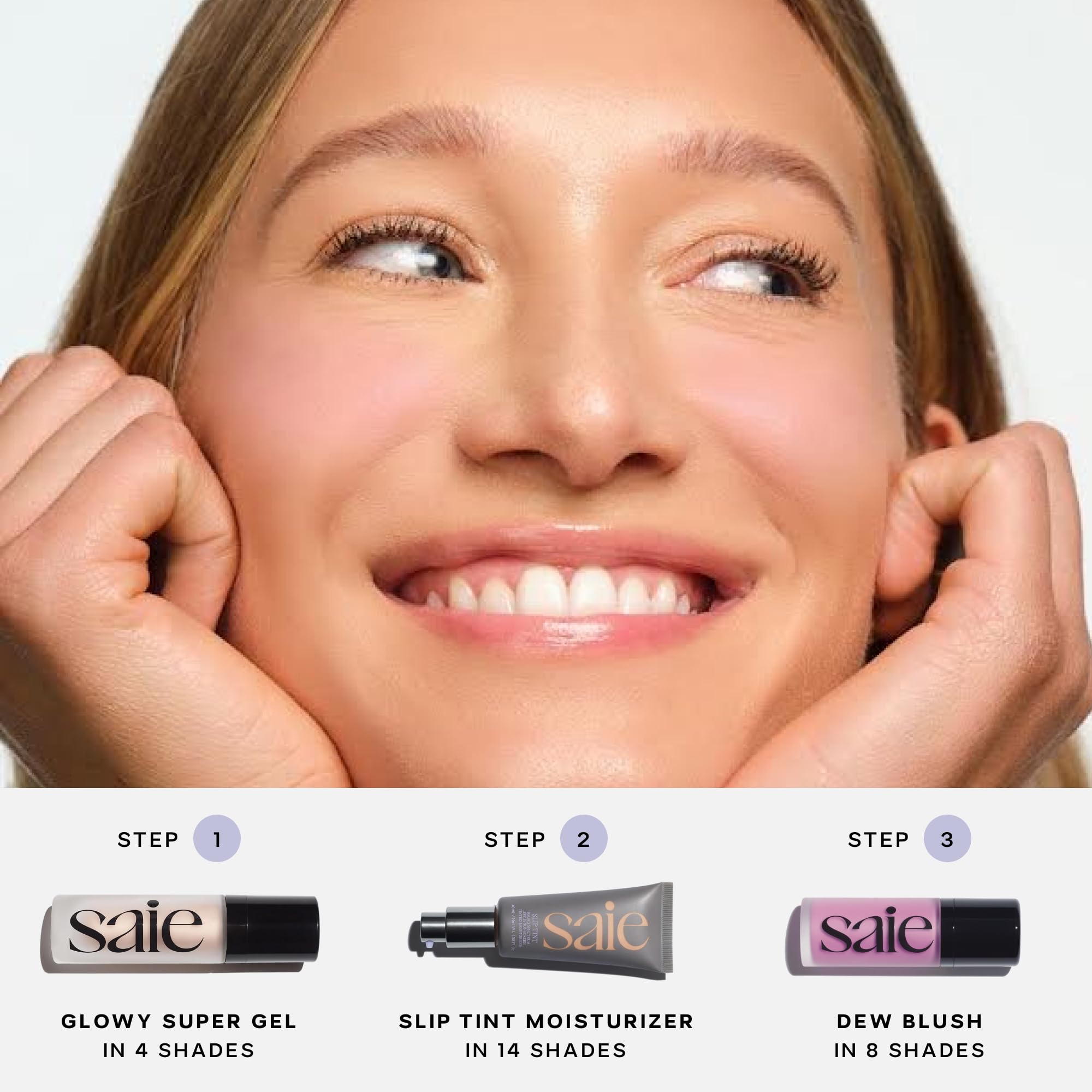 Saie Glowy Super Gel — Hydrating Primer & Illuminating Glow Serum with Vitamin C & Squalane (Warmglow)