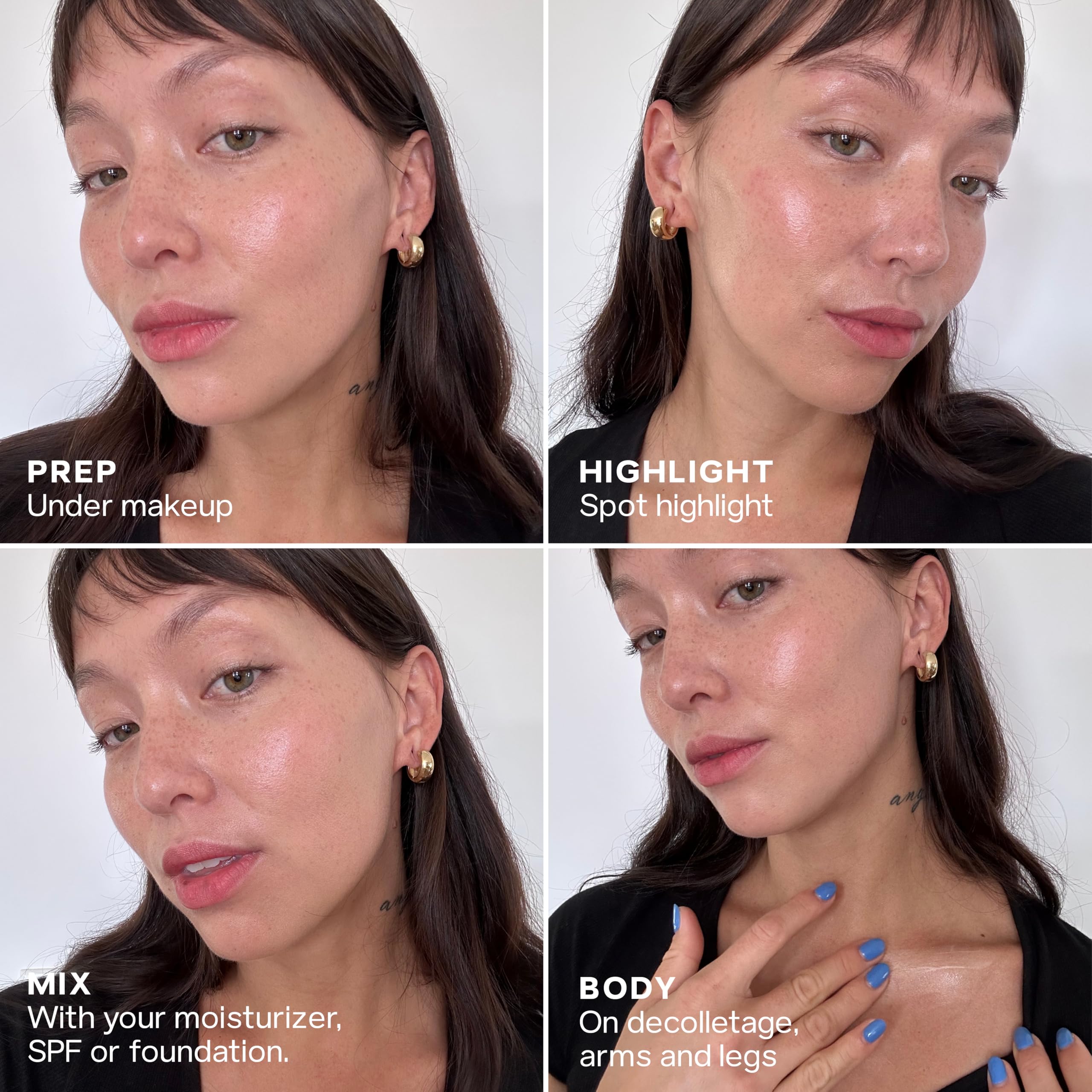 Saie Glowy Super Gel — Hydrating Primer & Illuminating Glow Serum with Vitamin C & Squalane (Warmglow)